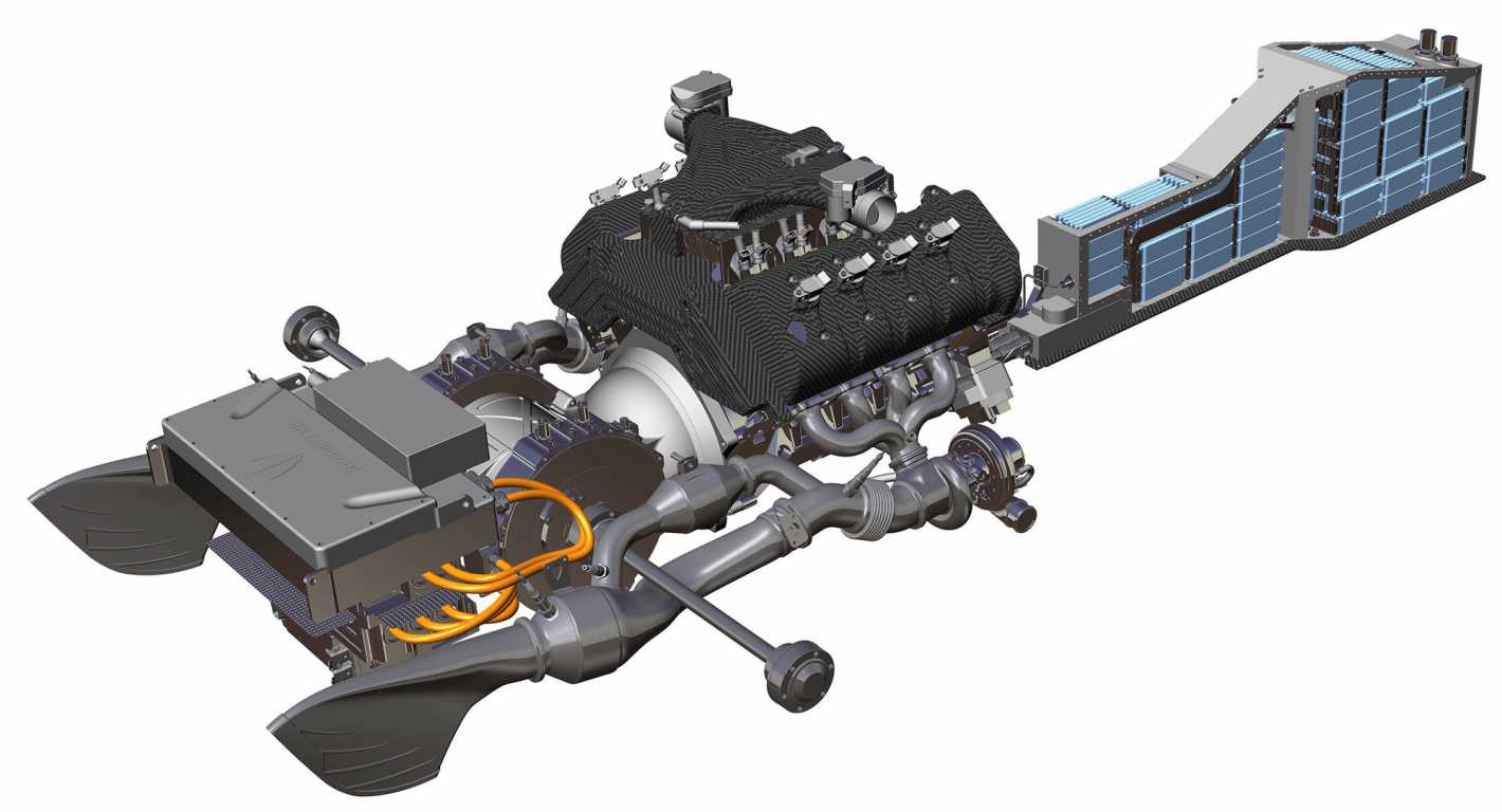 3Д модель силовой установки Koenigsegg Regera