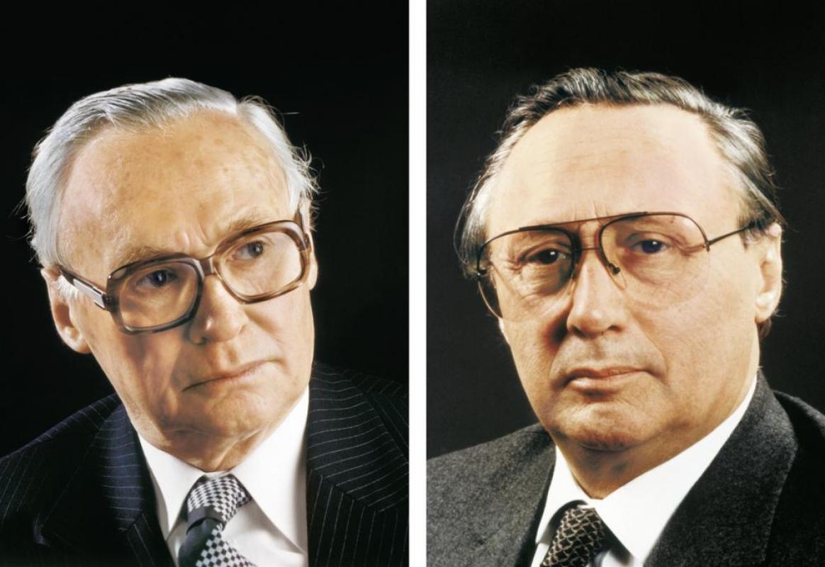 Братья доктор Вильгельм Шэффлер (слева) и почетный доктор технических наук Георг Шэффлер