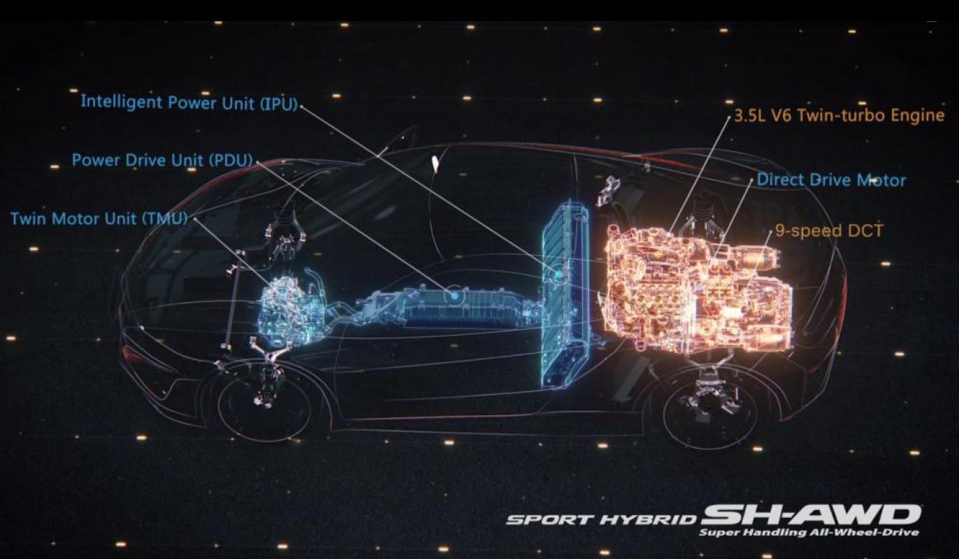 В Honda NSX ДВС приводит задние колеса, а впереди стоят два электромотора