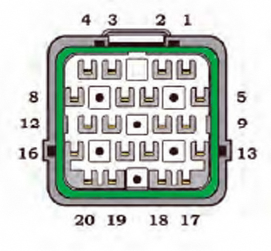 T4 connector – transmission’ solenoids and temperature sensor